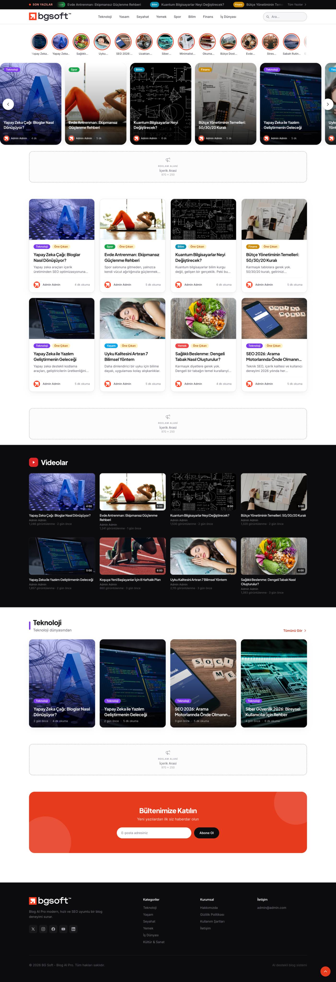AI Blog Yazılımı
