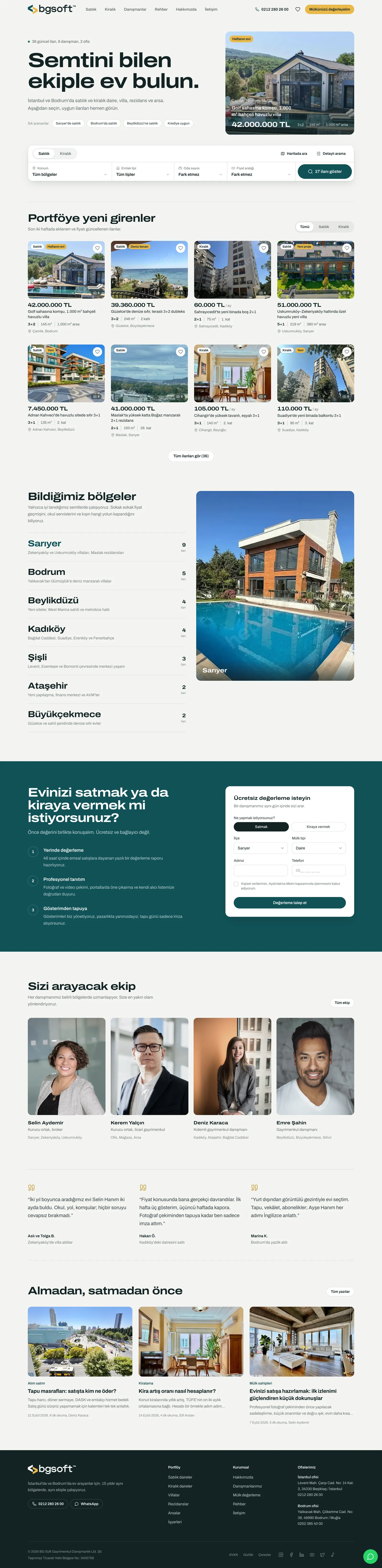 Emlak Sitesi Yazılımı PRO – Anasayfa