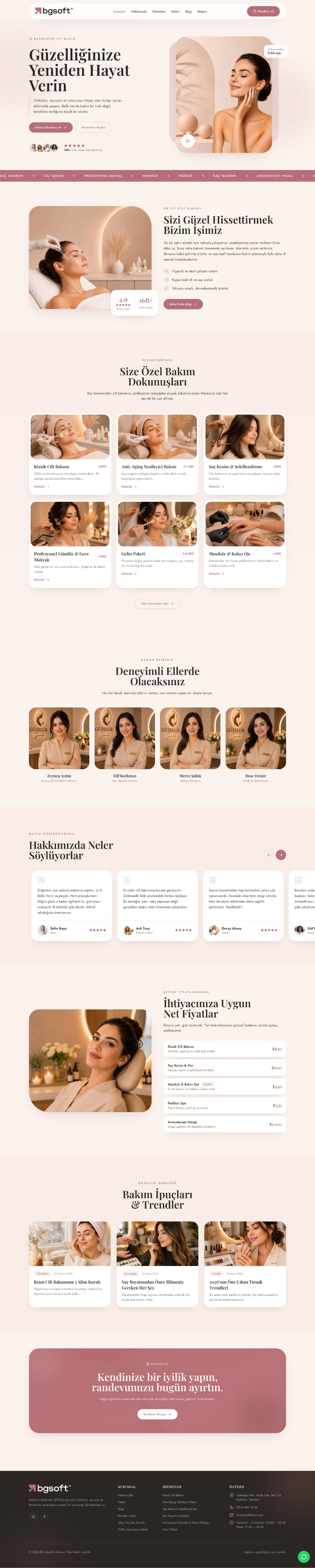 Güzellik Salonu Yazılımı