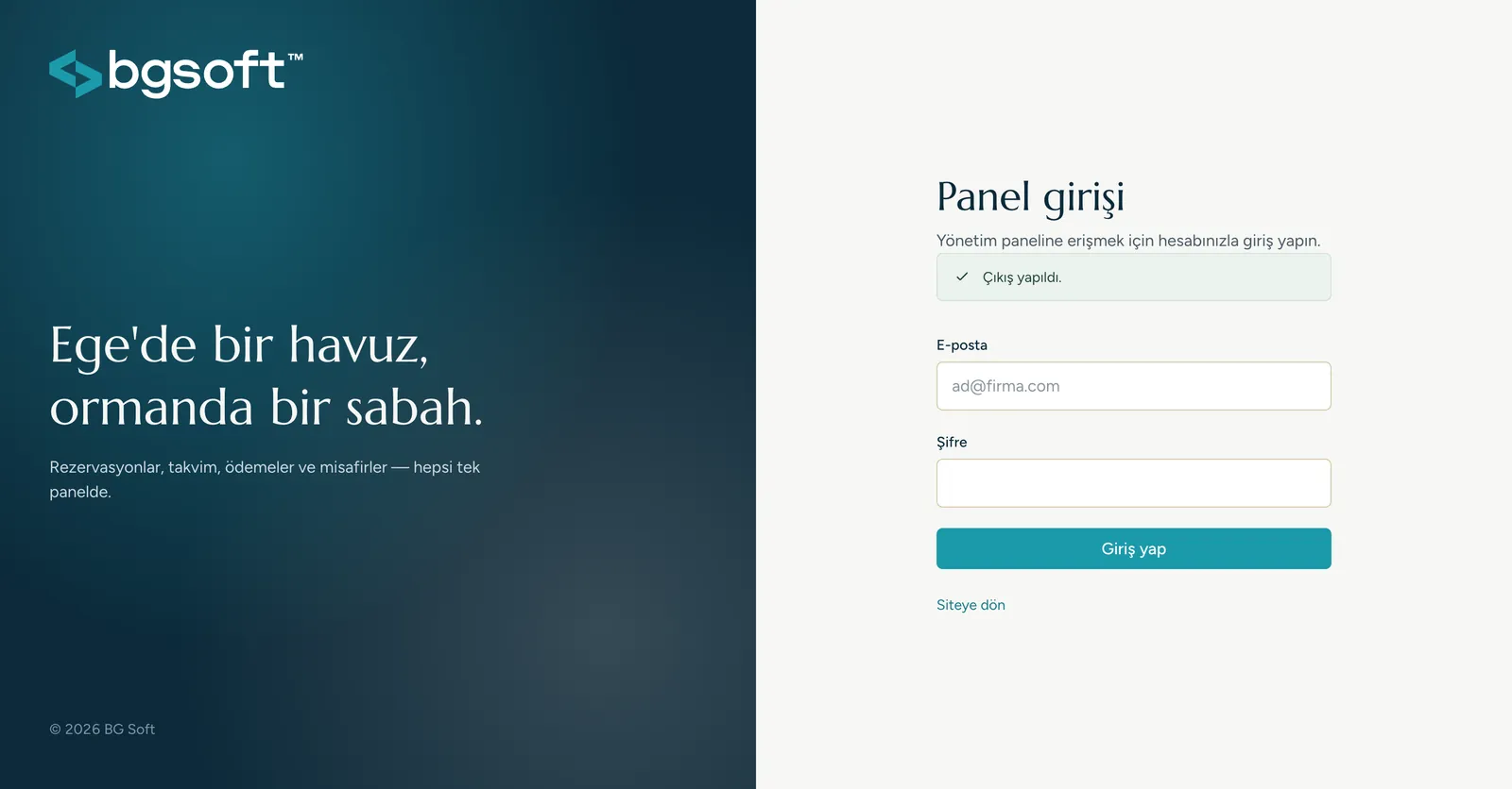 Panel girişi